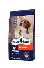 Club4Paws Premium suché krmivo pre psy stredných plemien s kačacinou 14 kg
