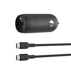 Belkin Car Charger 30W With PPS W/PVC, CC, 1M Blk