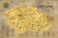 Stieracia mapa Slovenská Deluxe XXL - zlatá