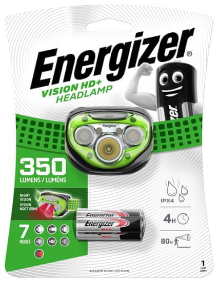 Energizer Čelové svietidlo, Headlight Vision HD + 350lm + 3x AAA