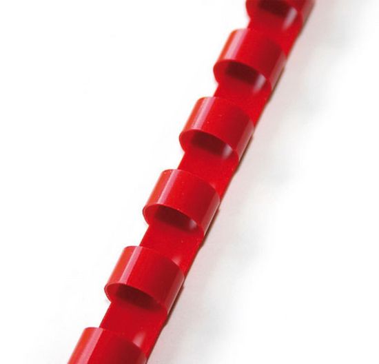 GBC Chrbty plastové 16 mm, červené, 100 ks