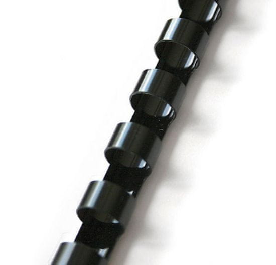 GBC Chrbty plastové 12 mm, čierne, 100 ks