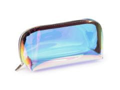 Puzdro / kozmetická taška holografická - (16 cm) transparent