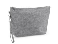 Kozmetická taška / púzdro textilné 20x30 cm - šedá melírovaná