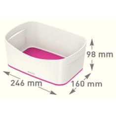 LEITZ Stolný box MyBox, biela/ružová
