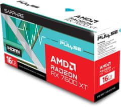 Sapphire PULsa AMD RADEON RX 7600 XT 16GB, 16GB GDDR6