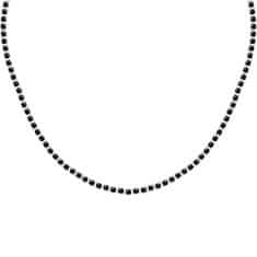 Morellato Štýlový pánsky náhrdelník s čiernymi korálkami Pietre S1728