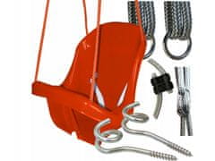TopKing Houpačka pro děti s bezpečnostním pásem, červená