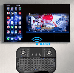 No Name Bluetooth Mini Bezdrôtová Klávesnica 2.4G s Podsvietením a USB Prijímačom