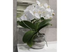 sarcia.eu Strieborná ochranná nádoba na kvetináč, keramická ochranná nádoba 15x15x13 cm 