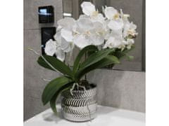 sarcia.eu Strieborná ochranná nádoba na kvetináč, keramická ochranná nádoba 15x15x13 cm 