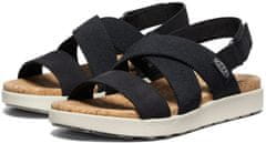 KEEN Dámske kožené sandále Elle Criss Cross 1028627 black/birch (Veľkosť 37)