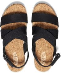 KEEN Dámske kožené sandále Elle Criss Cross 1028627 black/birch (Veľkosť 38)