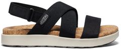 KEEN Dámske kožené sandále Elle Criss Cross 1028627 black/birch (Veľkosť 41)