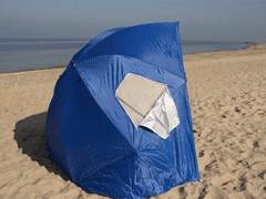 Sobex Duży parasol plażowy ogrodowy parawan składany 2w1