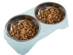 Sobex Dvojitá kovová miska pre psov a mačky 350 ml x 2