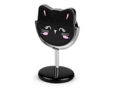 Kozmetické zrkadlo stolová mačka - čierna