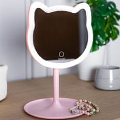 Pink Kozmetické zrkadlo GIOperfect Cat