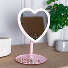 Kozmetické zrkadlo GIOperfect Pink Heart