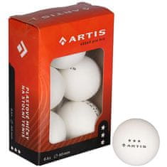 Artis 3 hviezdy loptičky na stolný tenis biela balenie 6 ks