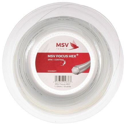 MSV Focus HEX tenisový výplet 200 m biela priemer 1,27