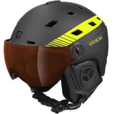 Davos PRO lyžiarska helma čierna-žltá fluo obvod 55-58