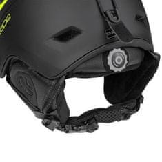 Davos PRO lyžiarska helma čierna-žltá fluo obvod 55-58