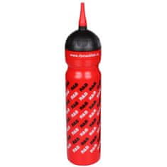 športová fľaša logo R&B s hubicou červená objem 1000 ml
