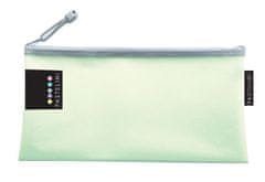 Karton PP Obálka so zipsom dlhá Pastelini zelená 22x11,5cm