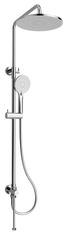 SAPHO , Sprchový stĺp pre nástennú batériu, pevná a ručná sprcha, guľatý, chróm, 1202-30