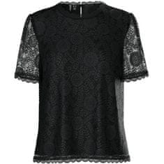 Pieces Dámske tričko PCOLLINE Regular Fit 17148711 Black (Veľkosť L)