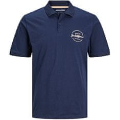 Jack&Jones Pánske polo tričko JJFOREST Standard Fit 12248621 Navy Blazer (Veľkosť L)