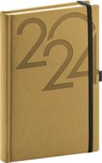 AJAX Diár 2024: - zlatý, denný, 15 × 21 cm