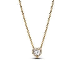 Pandora Pozlátený náhrdelník s trblietavým srdiečkom Timeless 368425C01-45