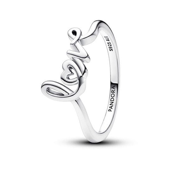 Pandora Romantický strieborný prsteň Love Moments 193058C00