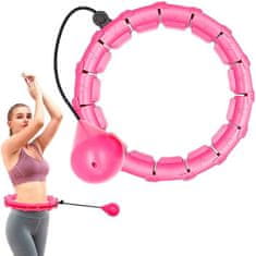 Netscroll Prispôsobiteľný hula hoop kruh s váhami, hula hoop pre gymnastické cvičenie, pilates a formovanie tela, rýchle spaľovanie kalórií a spotreba tukov, blahodarná masáž, pre rôzne postavy, SpinningHoop
