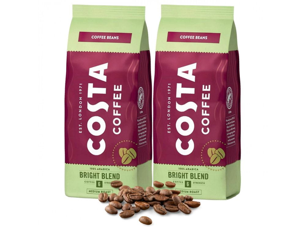 COSTA COFFEE Costa Coffee Bright Blend stredne zrnková káva, zrnková káva 2 kg