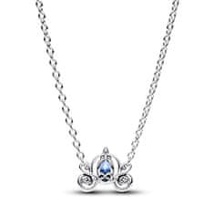 Pandora Strieborný náhrdelník Popoluškin kočiar Disney 393057C01-45