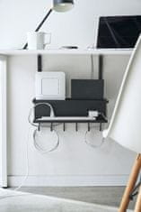 Yamazaki Home - Under-Desk Cable & Router Organizer - Organizér káblov pod stôl, čierny