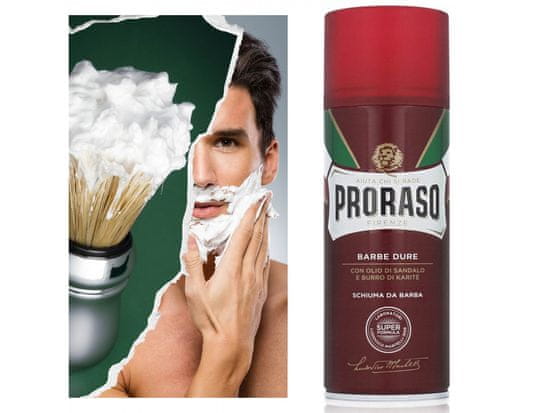 Proraso Proraso Barbe dure - Pena na holenie tvrdých fúzov so santalovým olejom 400ml