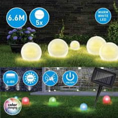 GRUNDIG Solárne LED záhradné osvetlenie 5ks