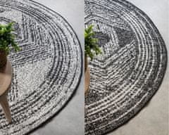 Elle Decor Kusový koberec Gemini 106029 Black kruh z kolekcie Elle – na von aj na doma 100x100 (priemer) kruh