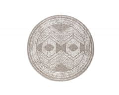 Elle Decor Kusový koberec Gemini 106031 Linen kruh z kolekcie Elle - na von aj na doma 140x140 (priemer) kruh