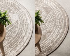 Elle Decor Kusový koberec Gemini 106031 Linen kruh z kolekcie Elle - na von aj na doma 100x100 (priemer) kruh