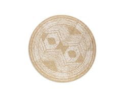 Elle Decor Kusový koberec Gemini 106032 Ochre kruh z kolekcie Elle – na von aj na doma 140x140 (priemer) kruh