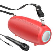 Borofone BP13 bluetooth bezdrôtový reproduktor + mikrofón, červený