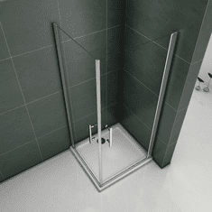 H K Sprchovací kút SOLO D1 R707 cm, 70x70x185 cm s dvoma jednokrídlovými dverami, rohový vstup