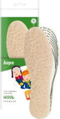 Kaps Wool pohodlné detské zimné vložky do topánok strihacie