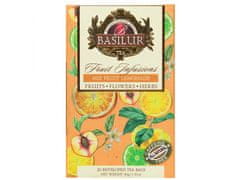 Basilur BASILUR Fruit Infusions - Bez kofeínu ovocný čaj s arómou tropického ovocia a citrusov, v sáčkoch 20 x 2 g x3