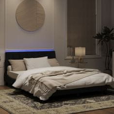 Petromila vidaXL Rám postele s LED svetlami čierny 120x200 cm zamat
